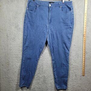 Forever 21 Womens Jeans Blue Denim Straight Leg‎ Size 20 Cotton Stretch